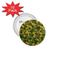 Yellow Green Brown Camouflage 1 75  Buttons (10 Pack) by SpinnyChairDesigns