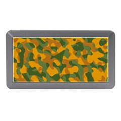 Green And Orange Camouflage Pattern Memory Card Reader (mini) by SpinnyChairDesigns