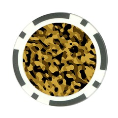 Black Yellow Brown Camouflage Pattern Poker Chip Card Guard (10 Pack) by SpinnyChairDesigns
