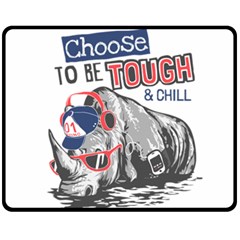 Choose To Be Tough & Chill Fleece Blanket (medium)  by Bigfootshirtshop
