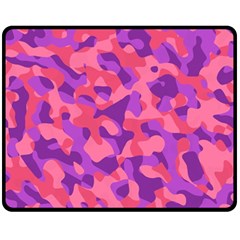 Pink And Purple Camouflage Fleece Blanket (medium)  by SpinnyChairDesigns
