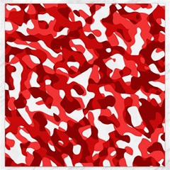 Red And White Camouflage Pattern Canvas 12  X 12  by SpinnyChairDesigns