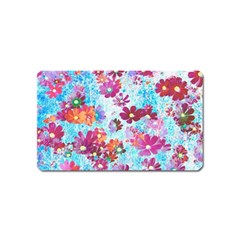 Cosmos Flowers Magnet (name Card) by DinkovaArt