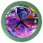 Rainbow Painting Pattern 2 Color Wall Clock Front