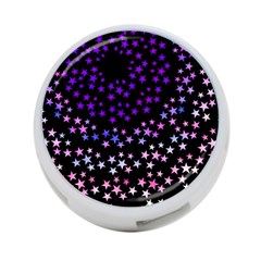 Purple Stars On Black Pattern 4-port Usb Hub (two Sides) by SpinnyChairDesigns