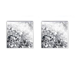 Black And White Abstract Mosaic Pattern Cufflinks (square) by SpinnyChairDesigns
