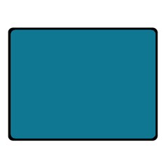 Mosaic Blue Pantone Solid Color Double Sided Fleece Blanket (small)  by FlagGallery
