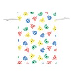 Cute Cartoon Germs Viruses Microbes Lightweight Drawstring Pouch (L) Back