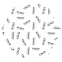 Geek Glasses With Eyes Wooden Puzzle Hexagon by SpinnyChairDesigns