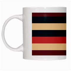 Seventies Stripes White Mugs by tmsartbazaar