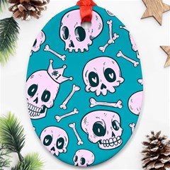 Skull Oval Ornament (two Sides) by Sobalvarro