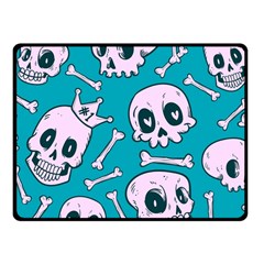 Skull Fleece Blanket (small) by Sobalvarro