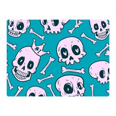 Skull Double Sided Flano Blanket (mini)  by Sobalvarro