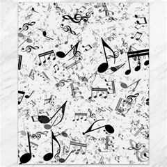 Black And White Music Notes Canvas 16  X 20  by SpinnyChairDesigns