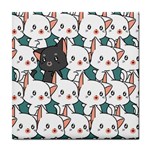 Seamless-cute-cat-pattern-vector Tile Coaster Front