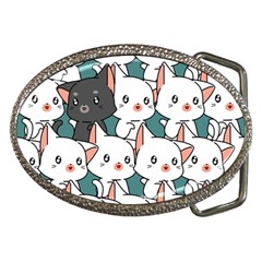 Seamless-cute-cat-pattern-vector Belt Buckles by Sobalvarro