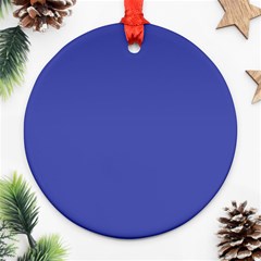 Dark Slate Blue Color Ornament (round) by SpinnyChairDesigns