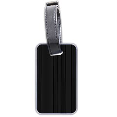 Pitch Black Color Stripes Luggage Tag (two Sides) by SpinnyChairDesigns