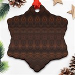 Boho Chocolate Brown Ornament (Snowflake) Front
