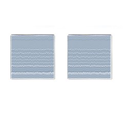 Boho Faded Blue Stripes Cufflinks (square) by SpinnyChairDesigns
