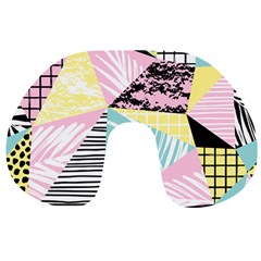 Mosaic Print Travel Neck Pillow by designsbymallika