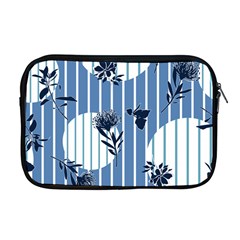Stripes Blue White Apple Macbook Pro 17  Zipper Case