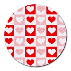 Hearts  Round Mousepads by Sobalvarro