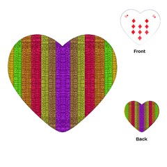 Colors Of A Rainbow Playing Cards Single Design (heart) by pepitasart