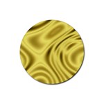 Golden wave  Rubber Round Coaster (4 pack)  Front