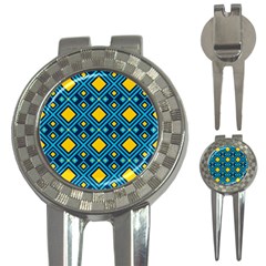 Geometric Abstract Diamond 3-in-1 Golf Divots by tmsartbazaar