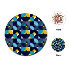 Geometric Hypnotic Shapes Playing Cards Single Design (round) by tmsartbazaar
