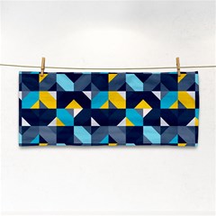 Geometric Hypnotic Shapes Hand Towel by tmsartbazaar