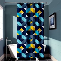 Geometric Hypnotic Shapes Shower Curtain 36  X 72  (stall)  by tmsartbazaar