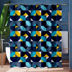 Geometric Hypnotic Shapes Shower Curtain 60  X 72  (medium)  by tmsartbazaar