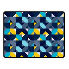 Geometric Hypnotic Shapes Double Sided Fleece Blanket (small)  by tmsartbazaar