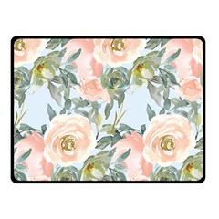 Pink Old Fashioned Roses Double Sided Fleece Blanket (small)  by Angelandspot