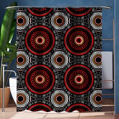 Tribal Aztec Mandala Art Shower Curtain 60  X 72  (medium)  by tmsartbazaar