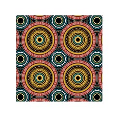 Aztec Multicolor Mandala Small Satin Scarf (square) by tmsartbazaar