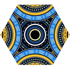 Tribal Zentangle Art Wooden Puzzle Hexagon by tmsartbazaar