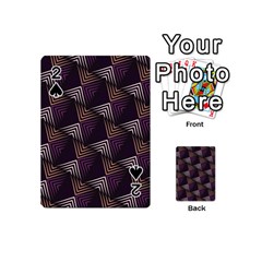 Zigzag Motif Design Playing Cards 54 Designs (mini) by tmsartbazaar