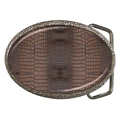 Brown Alligator Leather Skin Belt Buckles by LoolyElzayat