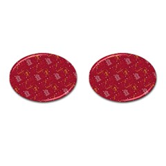 African Folk Tribal Art Cufflinks (oval) by tmsartbazaar