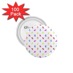 Multicolored Hands Silhouette Motif Design 1 75  Buttons (100 Pack)  by dflcprintsclothing