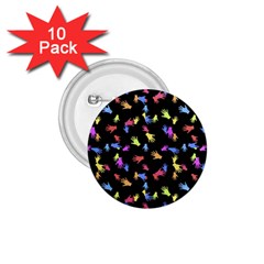 Multicolored Hands Silhouette Motif Design 1 75  Buttons (10 Pack) by dflcprintsclothing