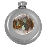 Digital Geometry Round Hip Flask (5 oz) Front