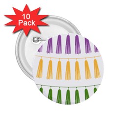 Tassels Tassel Bunting Banner 2 25  Buttons (10 Pack)  by HermanTelo