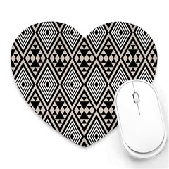 Abstract Boho Style Geometric Heart Mousepads by tmsartbazaar