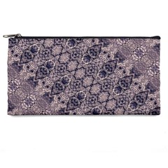 Violet Textured Mosaic Ornate Print Pencil Case by dflcprintsclothing
