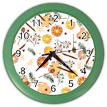 Honey Bee Pattern Color Wall Clock Front