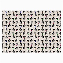 Lady Cat Pattern, Cute Cats Theme, Feline Design Large Glasses Cloth by Casemiro
